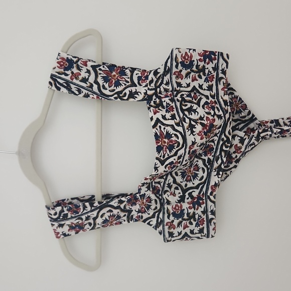 Boteh Verbena Print Crop Top Midi Skirt Set 6 Small Medium Cotton Linen - Picture 6 of 11